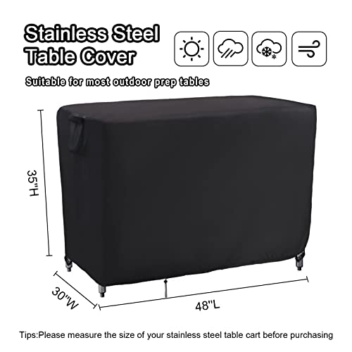 Kingling Outdoor Prep Table Cover 48 Inch Waterproof 48''L x 30''W x 35''H