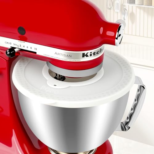 5 Quart Stainless Steel Mixer Bowl Set Compatible with KitchenAid 4.5-5 Quart Tilt-Head Stand Mixers,5 Quart mixing bowl replacement with Lid (Bowl+White Cover) - color: White