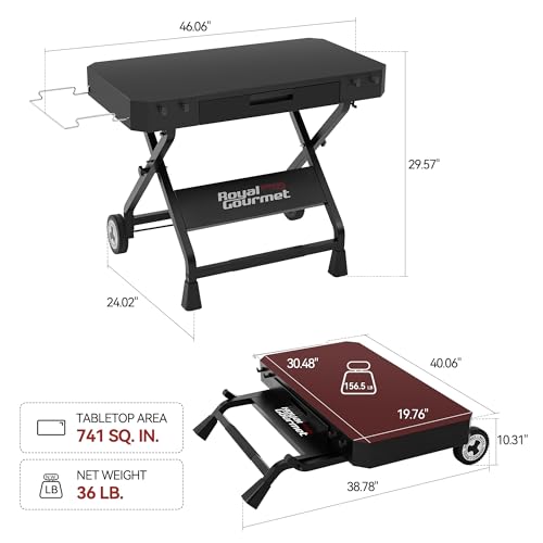 GD3701 Portable Collapsible Grill Stand Black - size: 24*46*29