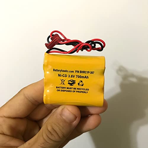 026-148 S/L 026148 CUSTOM-93 NNYXSB LPX70RWH NIC0553 ANIC0553 BNP3700B 41B020AD13301 Custom-93 3.6V 700MAH 900MAH Exit Sign Emergency Light NiCad Battery Replacement
