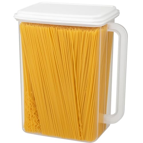 Buddeez Airtight Storage Dispenser - Easy Pour Spout for Cereal and Dry Food - BPA Free 46 Cup White/Clear