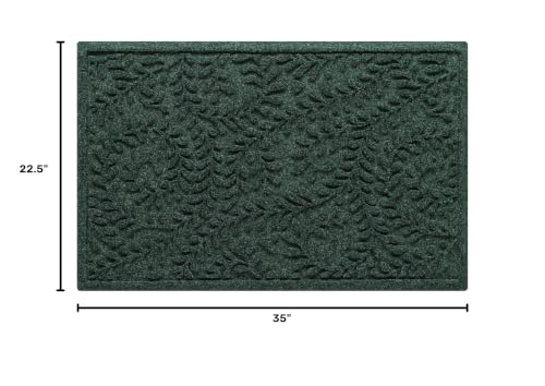 WaterHog Boxwood Front Door Mat Indoor Outdoor Entrance, All-Weather Mats - color: Evergreen, size: Medium 23"x36" (2’x3’)