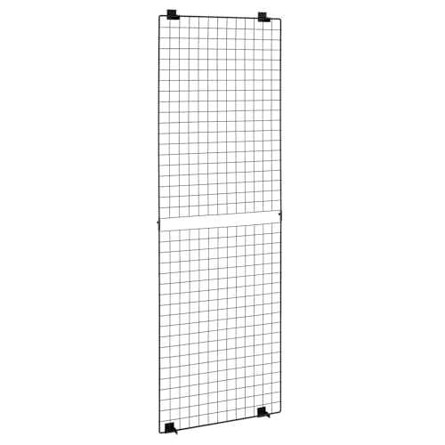 VEVOR 3 Packs Grid Wall Panels, 2 x 6 ft Wire Grid Panels Display Rack, Wall-Mounted Art Display Shelf, Black Carbon Steel Wall Hanging Gridwall for Craft Show, Decoration, Storage, Notice Board - size: 24.02 x 0.43 x 71.97 in