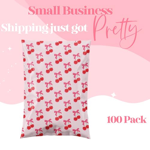 Pretty Package Store Poly Mailers 14.5x19, Cherry, 100 Pack - color: Cherry, size: 14.5x19