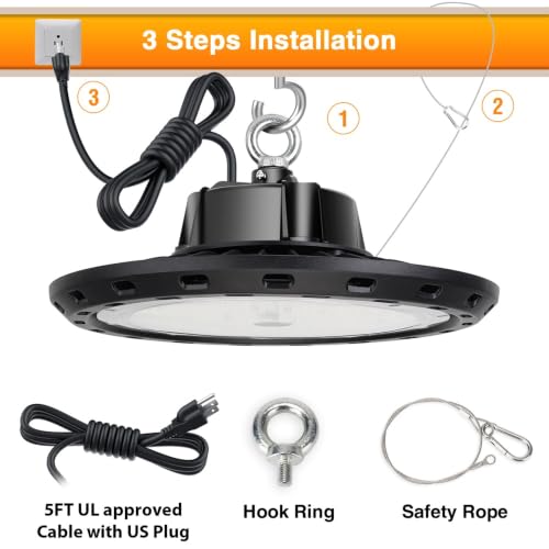 2-Pack 200W LED High Bay Lights - size: 200W2P-Non Dim
