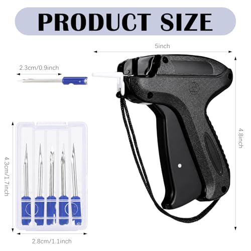 Honoson 3 Pcs Tagging Gun Applicator with 15 Steel Needles,Black - color: Black
