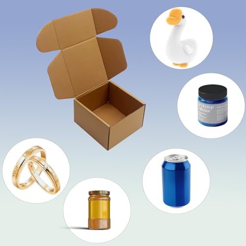 5x5x3 inch Shipping Boxes Pack of 25, Brown Corrugated Cardboard Mailer Box - size: 5x5x3 -25 Pack