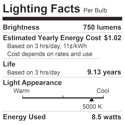 Sigalux A19 LED Light Bulbs, 60W Equivalent Daylight 5000K, 750 Lumens Non-Dimmable LED Bulbs, Efficient 8.5W, 10000 Hours Long-Lasting E26 Base Standard Bulbs for Bedroom Living Room Kitchen, 4 Pack - color: Daylight, size: 4