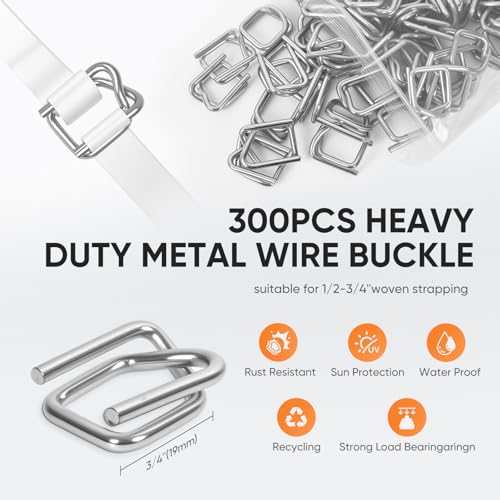 3/4" Heavy Duty Metal Wire Buckles - style: Pack of 300