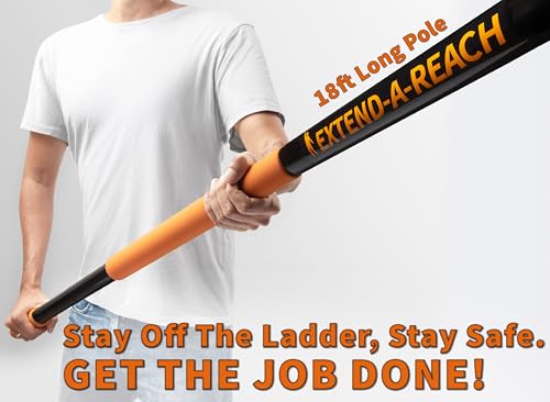 24 Foot High Reach Duster Kit with 5-18 ft Extension Pole for Cleaning - size: 18 feet