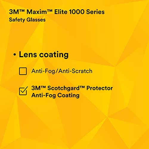3M Safety Glasses, Maxim Elite 1000, Gray Lens, Black Frame - style: Gray Lens