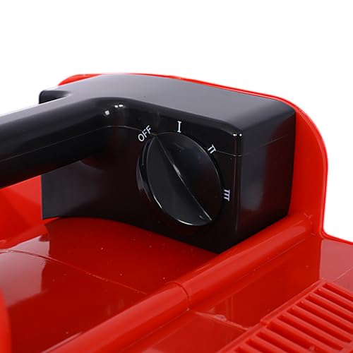 Portable Utility Fan, 3-Speed Floor and Carpet Dryer, High Velocity Blower Fan Floor Fan Carpet Dryer Fan industrial fan box fan with 4 Different Angles for Drying, Cooling, Ventilating (Red)