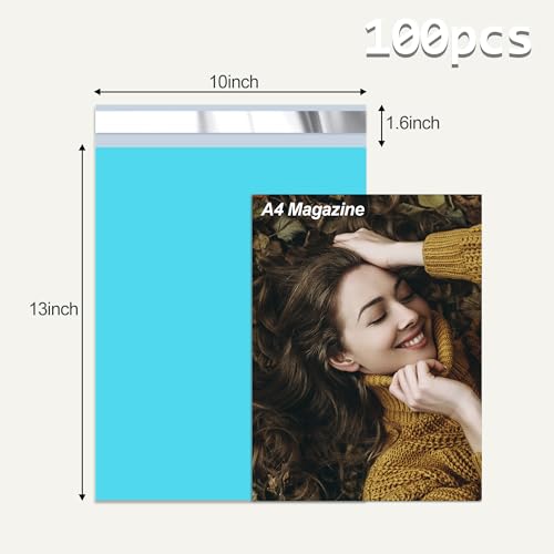 Poly Mailer 10x13 Inch 100Pcs, Shipping Bags for Clothing, Blue - color: Blue, size: 10x13 Inch 100Pcs