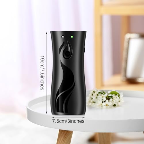 Threlaco 2 Pcs Automatic Air Freshener Spray Dispenser, 6.2 oz,Black - color: Black