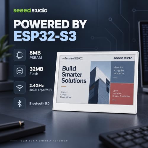reTerminal E1002 – 7.3″ Color E Ink Spectra 6 Smart Display, ESP32-S3 WiFi Dashboard Panel, No-Code SenseCraft HMI, Home Assistant & ESPHome Compatible, Ultra-Low Power with 3-Month Battery Life - size: Color Display