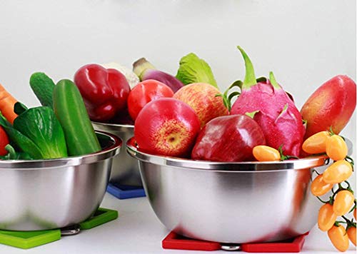meleg otthon Stainless Steel Bowl,8.5QT Salad Bowl,Metal Bowls,Stainless Steel Basin,Heavy Duty Deeper Edge Mirror Finish Dishwasher Safe Bowl (XXL)… - color: 12.6'' diameter x 5.04''high