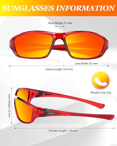 Frienda 6 Pack Polarized Sport Sunglasses for Men Outdoor - color: Modern Colors