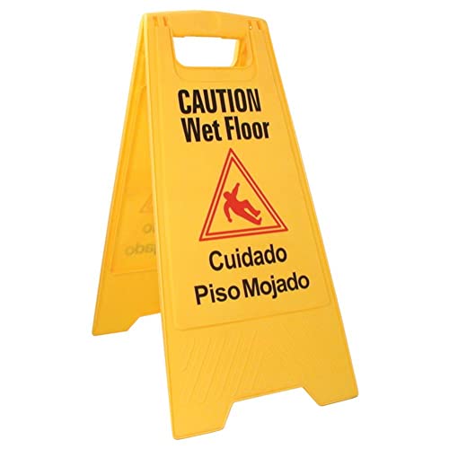 Update International 24" x 12" Fold-Out Wet Floor Sign