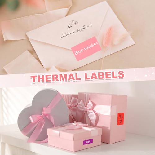 PATIKIL Thermal Labels Self-Adhesive 1x2 Brown 1200Pcs - color: Brown, size: 1 x 2 Inch