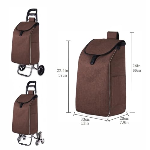 Replacement Bag for Grocery Cart Shopping Cart Bags, Oxford Cloth Waterproof Trolley Bags, for Aluminium Alloy Frame 13inx7.9inx26in (Color : F) - size: F