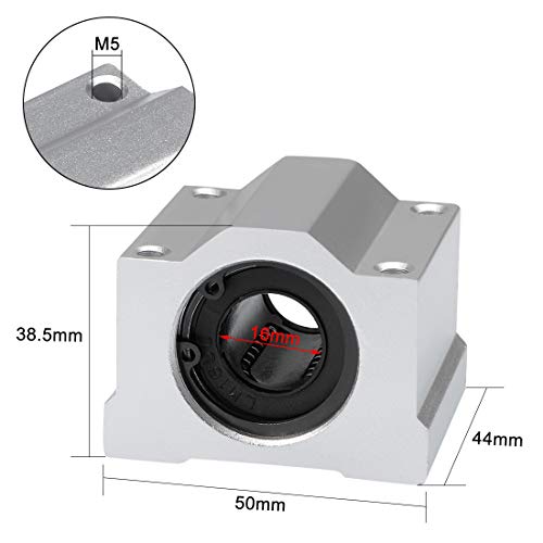 uxcell SCS16UU Linear Ball Bearing Slide Block Units, 16mm Bore Dia (Pack of 2) - size: 16mm