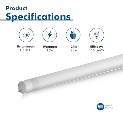 3 ft. T8 G13 LED, F25T8, FO25T8, Type A Plug & Play, 4100K, Frosted - color: 841 Cool White