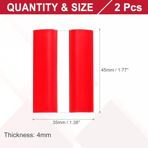 uxcell 2pcs Acrylic Flexible Hinges 45x35mm Invisible Living Hinge 360° - size: 45x35mm