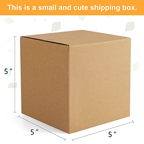 Eupako 5x5x5" Cardboard Box Mailers 25 Pack Brown Cube Corrugated Small Shipping Boxes for Mailing - color: Brown, size: 5x5x5 Inches (25 Pack)