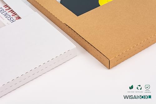 Vinyl Record Mailers, 12.8x12.8x1 inch LP Album Shipping Boxes - size: 20 Pack