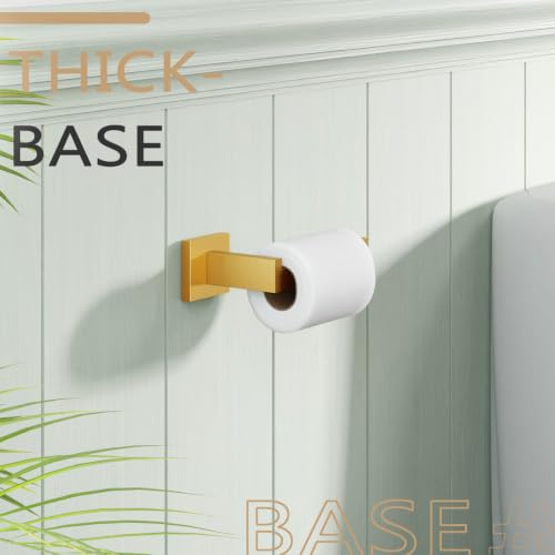 KOKOSIRI Gold Toilet Paper Holder Toilet Roll Holder for Bathroom Kitchen Washroom T-304 Stainless Steel Wall Mounted, 2 Pack, B2003BG-P2 - color: Brushed Gold, size: Without Shelf(2 Pack)