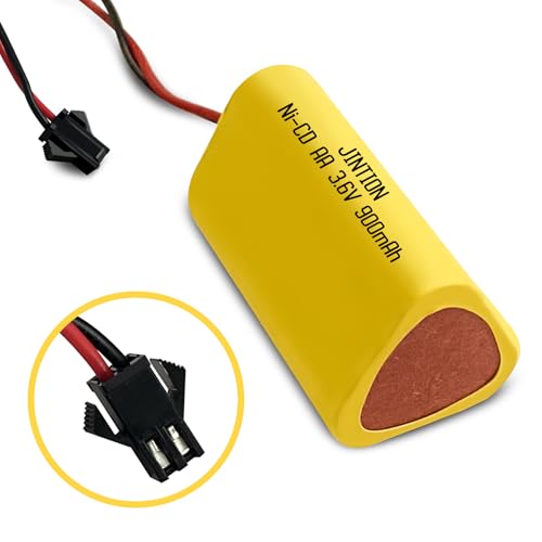 JINTION 3.6V 900mAh Rechargeable AA NiCD Batteries Replacement Battery for Lithonia ELB B001 ELBB001 ELB-B001 Lithonia EU2C M6 LED Emergency Light Interstate ANIC1566 Unitech 0253799