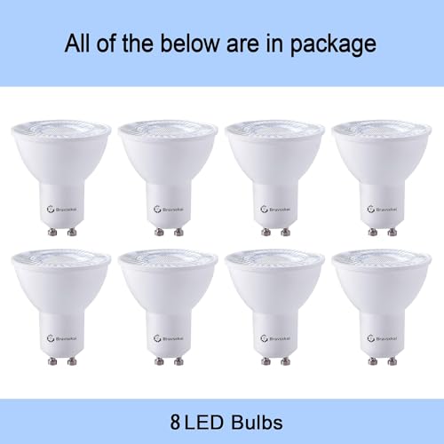 GU10 Bulbs with LED Dimmable 3000K Warm White 5W 400lm 8 Lights - color: 3000k Warm