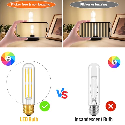 Dimmable E26 T10 LED Bulb Tube Light Bulbs 6W,4000K Neutral White 600LM - color: Neutral White 4000k, size: 5 Inch-2 Count
