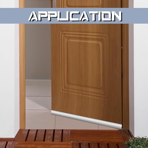 Blulu 2 Pcs 36 in Aluminum Door Drip Cap with Screws Rain Drip Guard - color: Silver