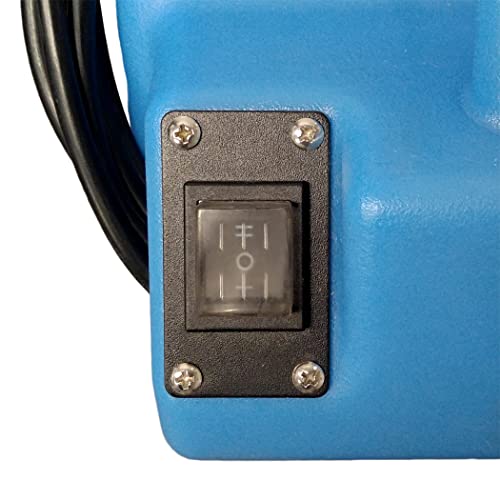 Max Storm 1/2 HP Durable Lightweight Air Mover Carpet Dryer Blower Floor Fan for Pro Janitorial Cleaner, Blue, 1 Pack