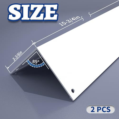 Aluminum Alloy Metal Siding Corner Guards, Siding Corner Protectors with 90° Angle, 3.4" x 3.4" x 15.8” Weed Whacking Protection for Outside Wall Vinyl Siding, Pack of 2