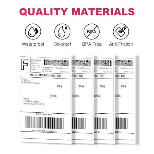 1320 Shipping Labels 4"x6" Compatible with Dymo LabelWriter 4XL 1744907, 1755120, Thermal Postage Labels with Permanent Adhesive, BPA Free, 220 Labels/Roll (6 Rolls) - size: 6 Rolls | 220 Labels