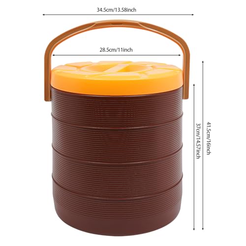 Stainless Steel Beverage Dispenser Insulated Container with Faucet Cooler with Drink Dispensers Cold and Hot Drink Dispenser for Milk Tea, Juice, Coffee 6.6 Gal Capacity (Brown) - color: Brown, size: 25L