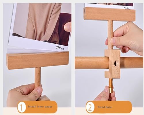 Acrylic Sign Holder with Clamp (Vertical A5 148×210mm/ 5.83×8.27 inches) - size: Vertical A5 148×210mm/ 5.83×8.27 inches