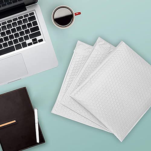 Immuson White 8.5 x 11 Inches Poly Bubble Mailers, 25 Pcs Self-Seal Shipping Bags, Packaging Bags, Padded Shipping Envelopes, Bubble Envelopes for Mailing/Packaging/Delivering - size: 8.5"x11"/25 Pcs
