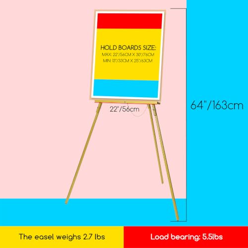 MEEDEN Wooden Easel Stand for Display: Gold Wood Tripod for Poster Board - color: Gold