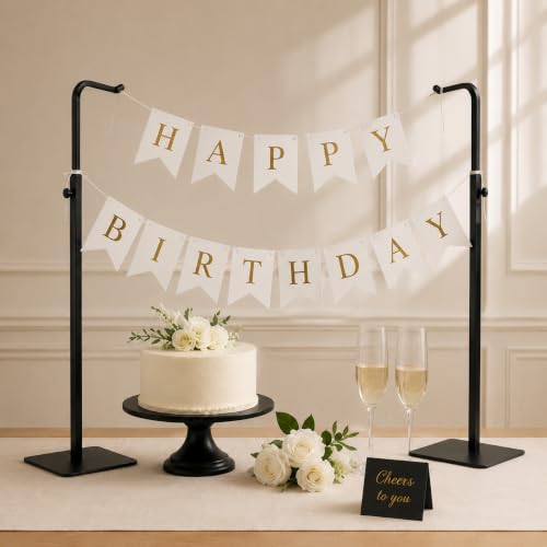 Adjustable Tabletop Purse & Banner Display Stand, Black - color: Black