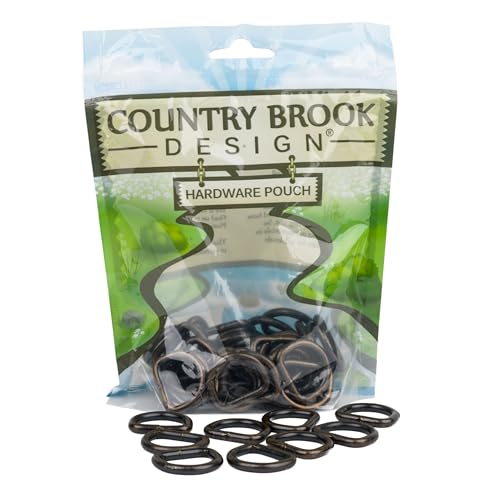 Country Brook Design - Welded D-Rings (3/4 Inch) - color: Aged Bronze, size: 10 (Pack of 1)