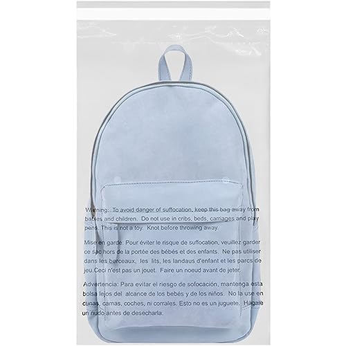 EcoSwift - 24” X 36” (30 Count) Self Seal Clear Poly Bags with Suffocation Warning for Packaging, Shipping - Permanent Adhesive