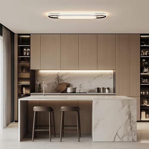 3Ft Smart LED Ceiling Lighting,50W High Brightness Linear Flush Mount Light Fixture,36.2" Dimmable Led Ceiling Lamp with Remote Control for Kitchen,Garage,Hallway,Laundry,Study Room. - color: Dimmable (3000K -6500K), size: 3FT (36.2 Inch / 92cm)