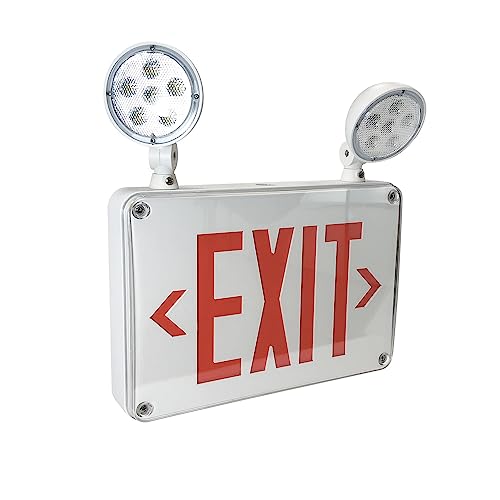 Nora NEX-720-LED/R-CC Wet/Cold Location LED Exit and Emergency Combination with Self Diagnostics and Remote Capability (Wet/Cold Location - Red) - color: Wet/Cold Location - Red