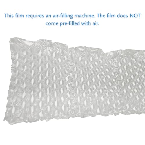 Nylon-Enriched HDPE+PA Bubble Pillow Film Roll – 1000ft x 16" x 12", Perforated Every 12", Air Cushion Packing Material for Shipping, Moving, Improved Barrier, Thicker & Long-Lasting