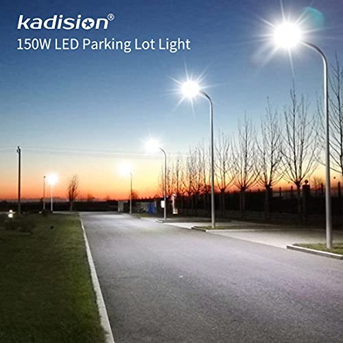 kadision LED Parking Lot Light 150W, Photocell, Slip Fitter Mount, 2 Pack