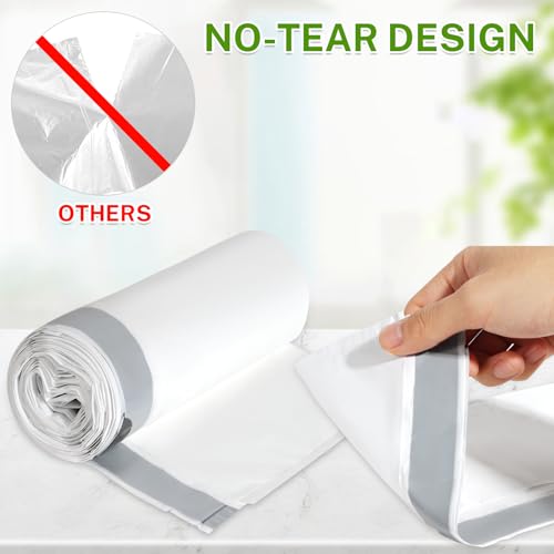 15 Gallon Tall Kitchen Trash Bags Drawstring - 1.2 Mil Thick White Garbage Bag for Office Kitchen, 45 Count - style: 15 Gallon Drawstring
