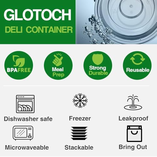 Glotoch Round Meal Prep Containers Bowls with Lids, 16 oz, 150 Pack - color: 16OZ-150Pack